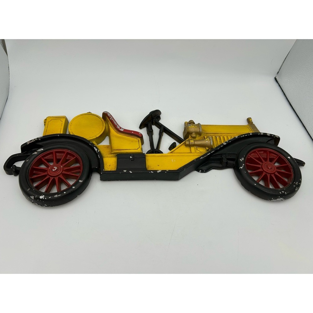 Vintage Sexton USA  Cast Iron Antique‎ Car  Wall Hanging Decor Yellow